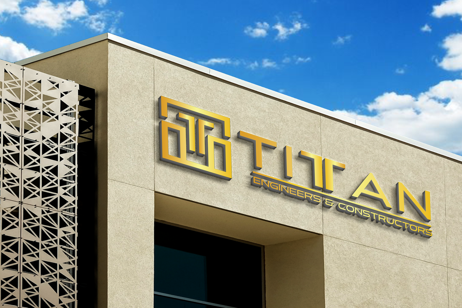 Logo Mockup on Office Building