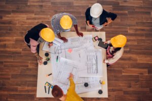 multiracial team of architects